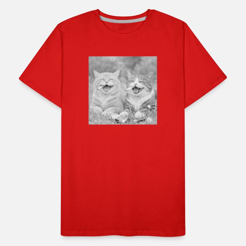 Drôle de design de chat T-shirt bio Premium Homme
