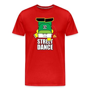Green Street Dance Bot - Männer Premium Bio T-Shirt - Rot - Vorne - Damien (186cm)