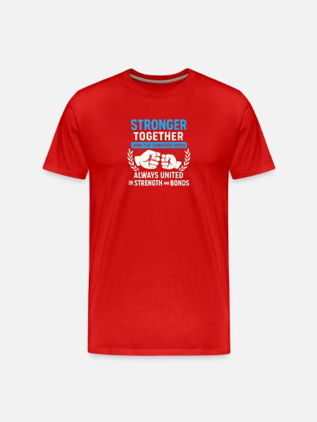 Stronger Together – Alliance of Strength - Men's Premium Organic T-Shirt - red