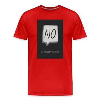 NO. is a complete set - Men's Premium Organic T-Shirt - red - Front - Damien (186cm)