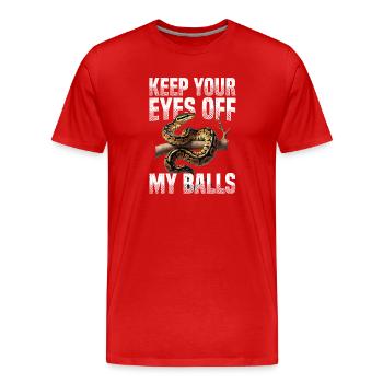 Python roi Serpents Amateurs de terrarium Python - T-shirt bio Premium Homme - rouge - Devant - Damien (186cm)