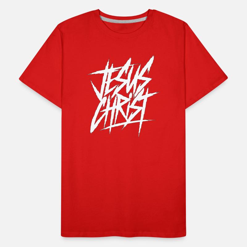 Graffiti Lettering Jesus Christ Men's Premium Organic T-Shirt