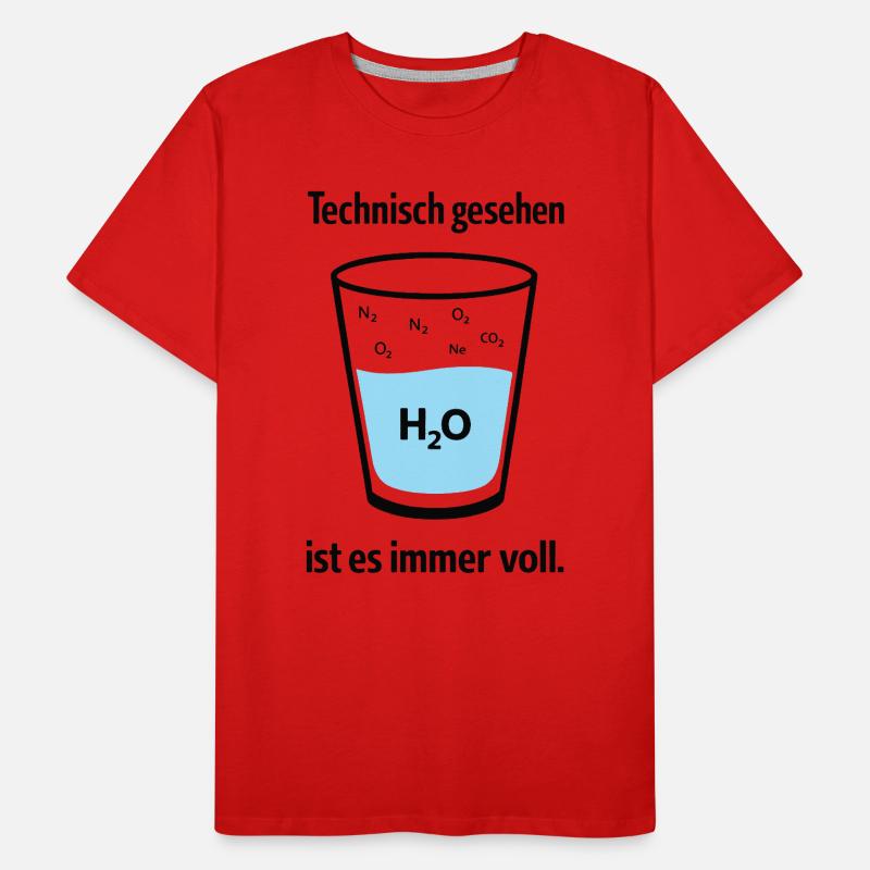 Technically, it's always full – nerd humor Men's Premium Organic T-Shirt