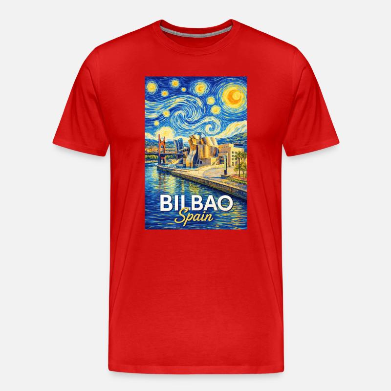 Bilbao Spain - Männer Premium Bio T-Shirt - Rot