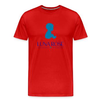 Luna Rose Baby Silhouette Logo - Men's Premium Organic T-Shirt - red - Front - Damien (186cm)