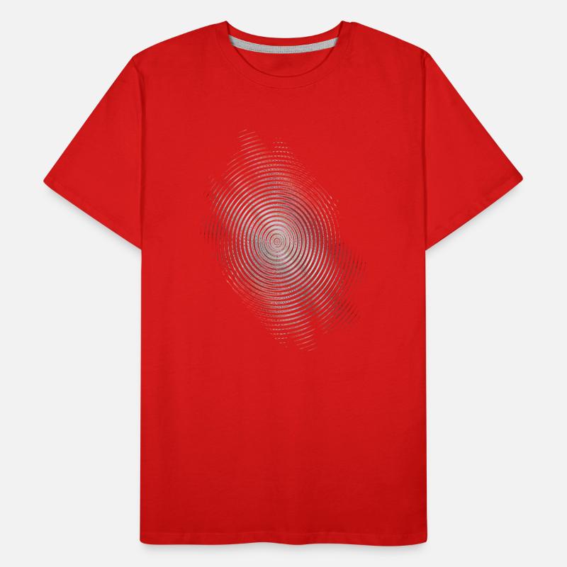 Farbiger Fingerabdruck-Ring Männer Premium Bio T-Shirt