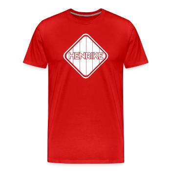 Avant, en cadeau - T-shirt bio Premium Homme - rouge - Devant - Damien (186cm)