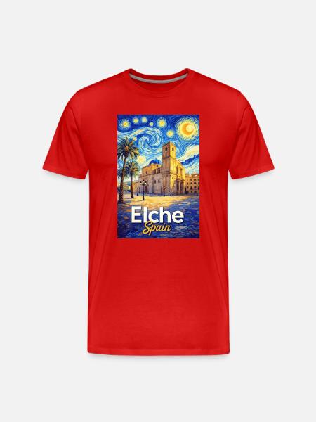 Elche Spain - Men's Premium Organic T-Shirt - red