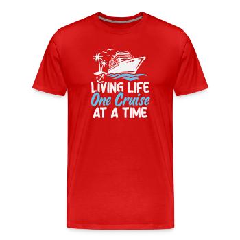 Kreuzfahrtschiff Sommerurlaub - Männer Premium Bio T-Shirt - Rot - Vorne - Damien (186cm)