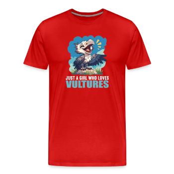 Vautour - T-shirt bio Premium Homme - rouge - Devant - Damien (186cm)