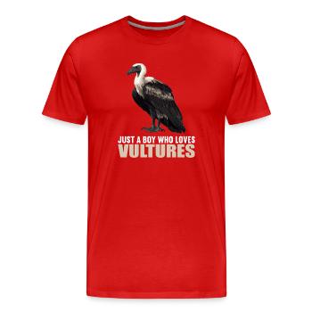 Vautour - T-shirt bio Premium Homme - rouge - Devant - Damien (186cm)