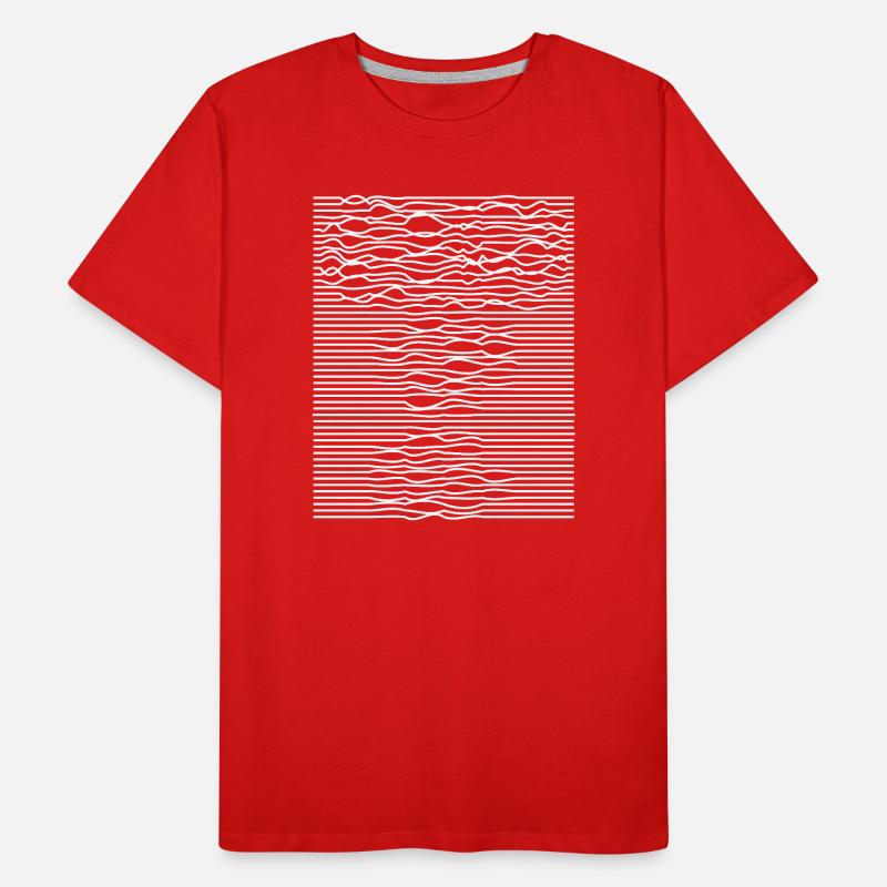 Wavy Stripes Optical Illusion Men's Premium Organic T-Shirt