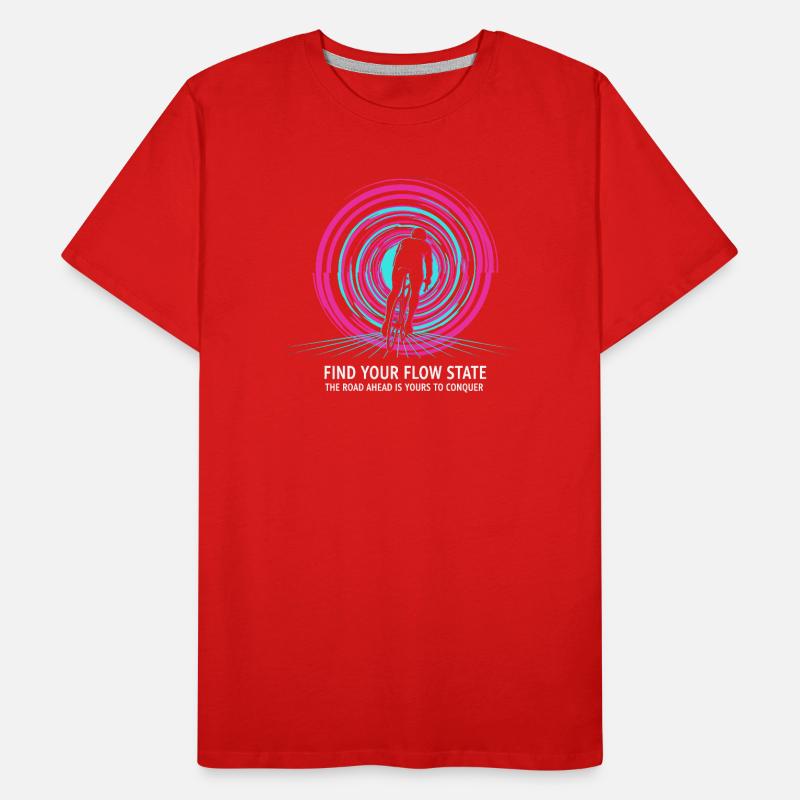 Itinéraire néon Flow State Cyclist T-shirt bio Premium Homme