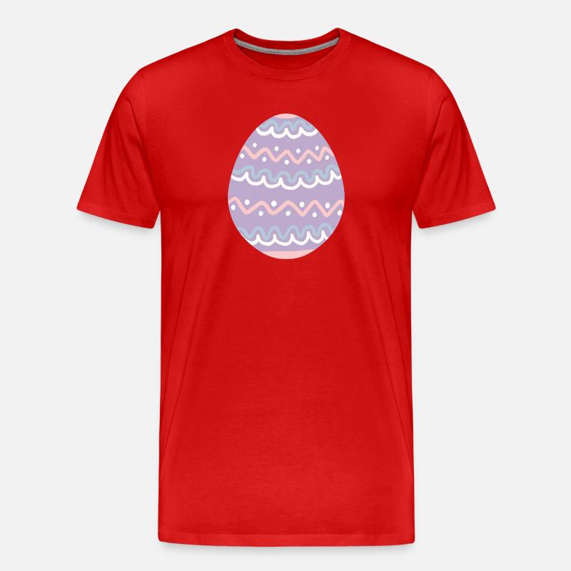 Pastellwelliges Osterei - Männer Premium Bio T-Shirt - Rot