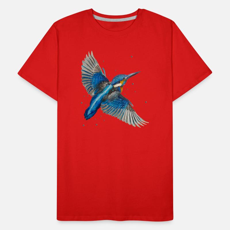 Kingfisher in flight Men's Premium Organic T-Shirt
