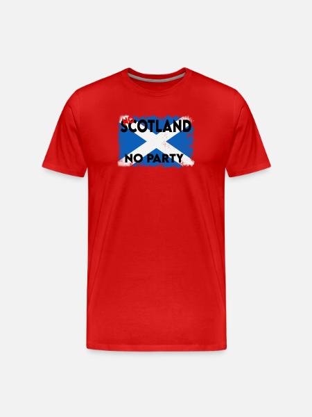 Bold Saltire Flag Typography - Men's Premium Organic T-Shirt - red