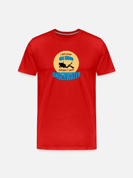 OVER THE MOON - Men's Premium Organic T-Shirt - red