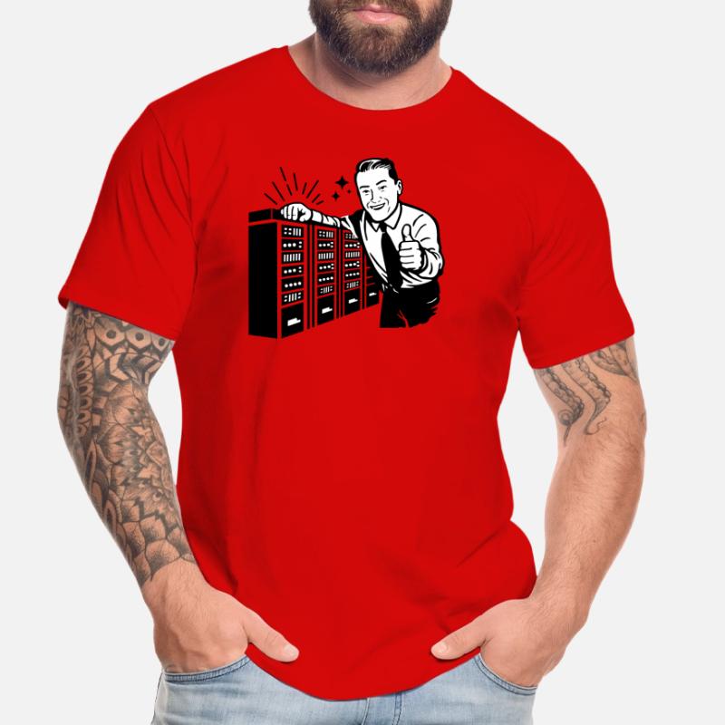 Rétro IT Admin Smiling – Support technique vintage T-shirt bio Premium Homme