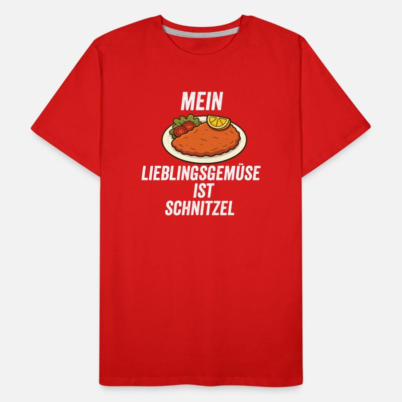 Amoureux de la bouffe du schnitzel T-shirt bio Premium Homme