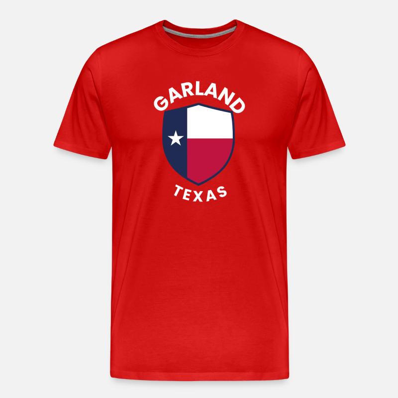 Garland Texas Shield Logo - Männer Premium Bio T-Shirt - Rot