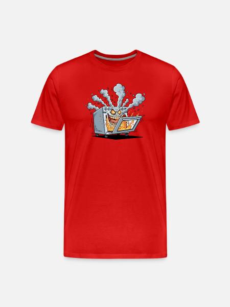 Fiery Kitchen Oven Monster - Men's Premium Organic T-Shirt - red