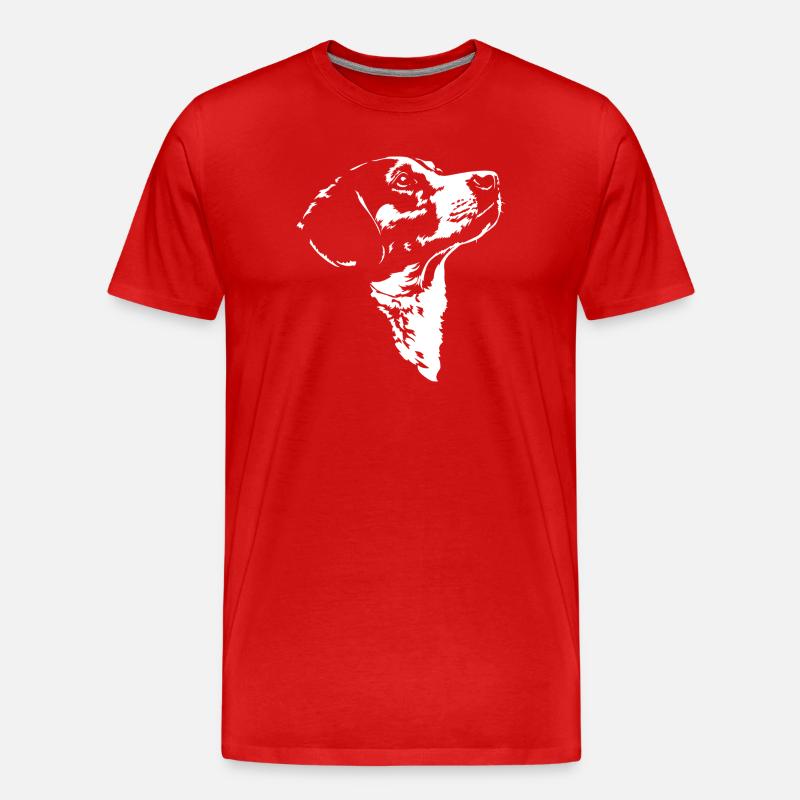 Drever Silhouette Hunde Hund Wilsigns - Männer Premium Bio T-Shirt - Rot