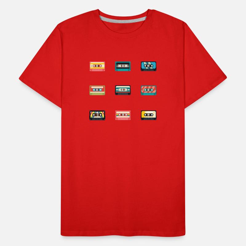 Cassette musicale rétro – Nostalgie analogique vintage T-shirt bio Premium Homme