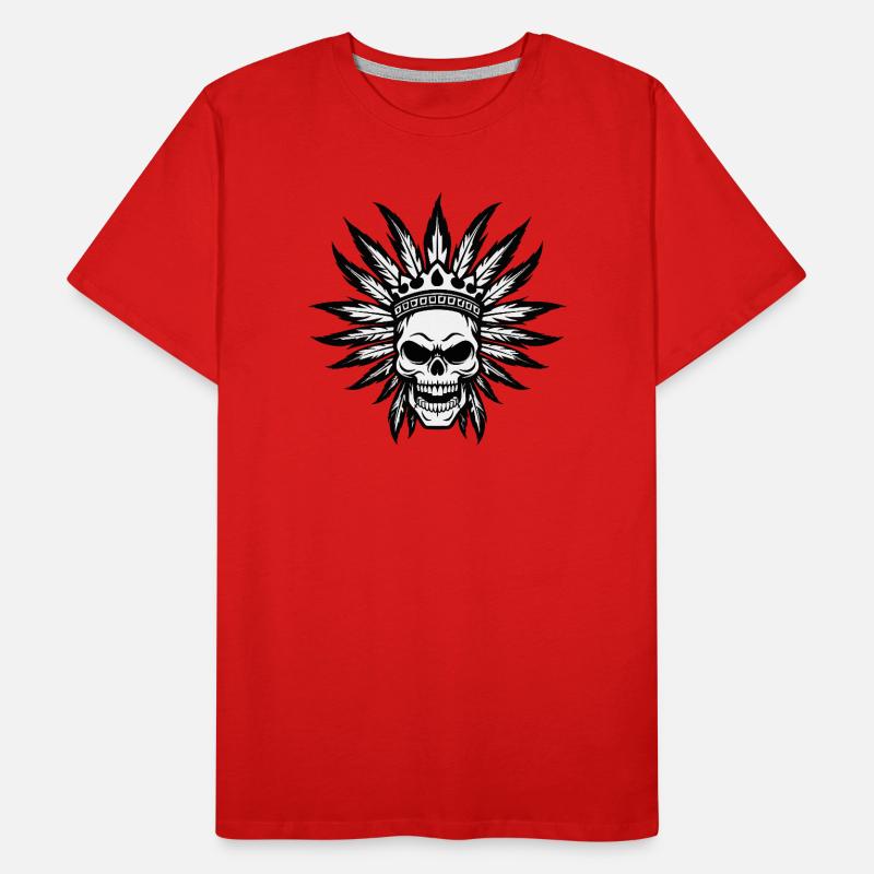 Häuptling Apache TotenIndianer Männer Premium Bio T-Shirt