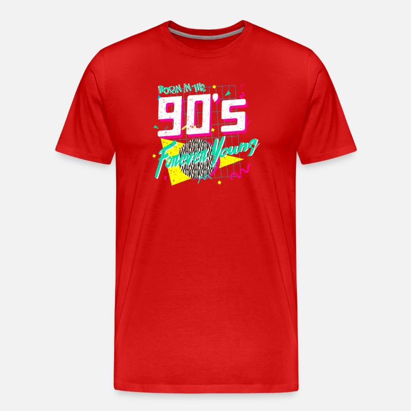 90s - Männer Premium Bio T-Shirt - Rot