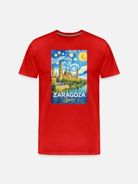 Zaragoza Spain - Men's Premium Organic T-Shirt - red