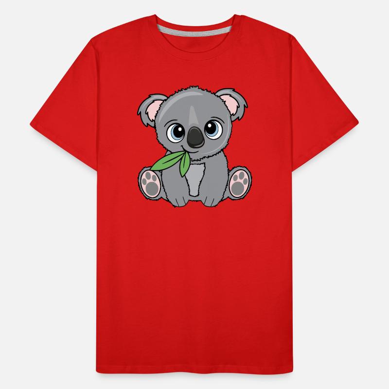 Small koala with leaf Men's Premium Organic T-Shirt