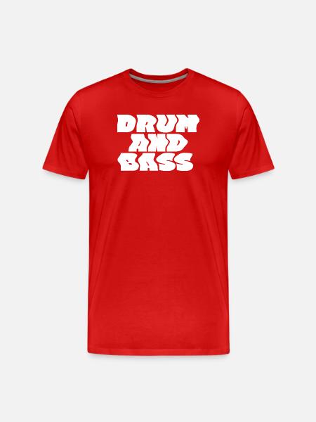 Drum and Bass bold logo design - Men's Premium Organic T-Shirt - red
