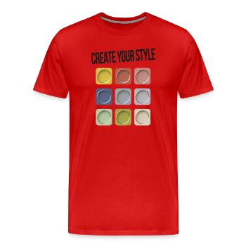 Create Your Style – Be Individual - Men's Premium Organic T-Shirt - red - Front - Damien (186cm)