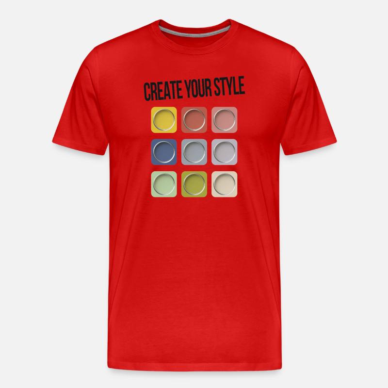 Create Your Style – Modernes Statement - Männer Premium Bio T-Shirt - Rot