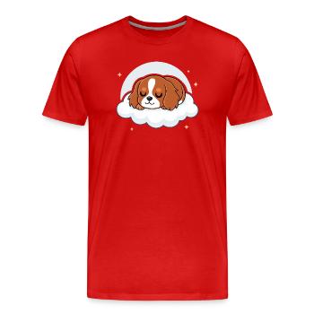 Puppy Sleeper Rider on Cloud - Men's Premium Organic T-Shirt - red - Front - Damien (186cm)