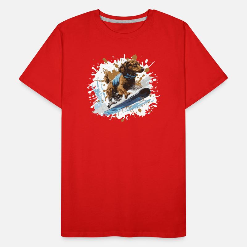 Teckel Teckel Teckel Snowboard T-shirt bio Premium Homme