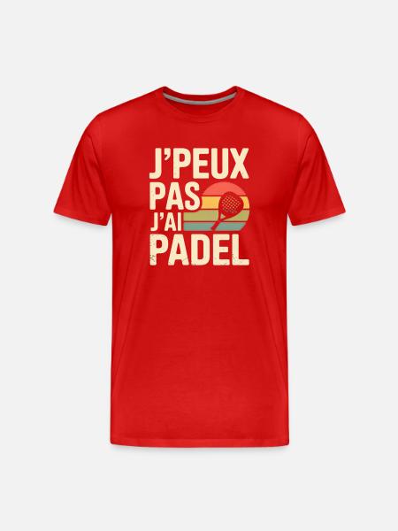I can't I have Padel - Men's Premium Organic T-Shirt - red