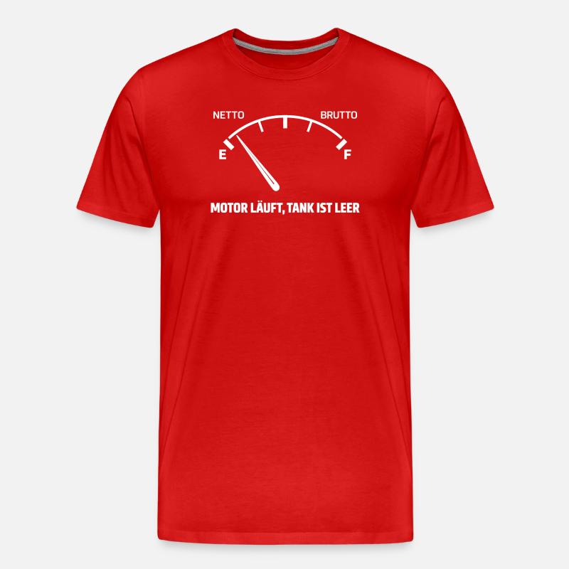 Engine runs tank empty - Men's Premium Organic T-Shirt - red