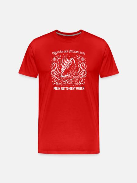 Captain of the tax class - Men's Premium Organic T-Shirt - red