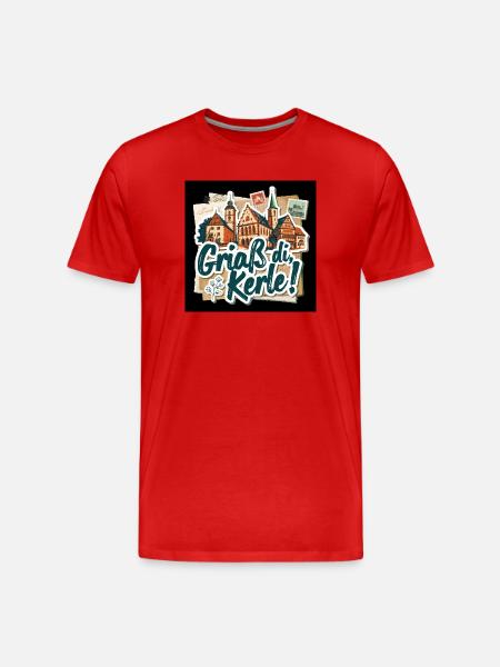 Griaß di Kerl Bavarian Greeting - Men's Premium Organic T-Shirt - red
