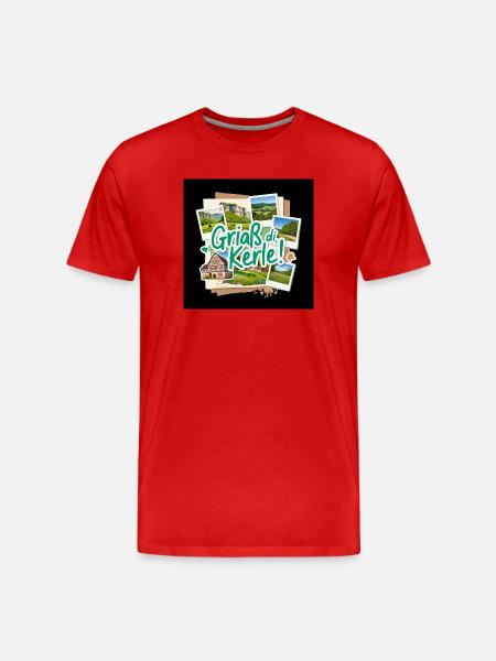 Hello guys! Bavarian landscape - Men's Premium Organic T-Shirt - red