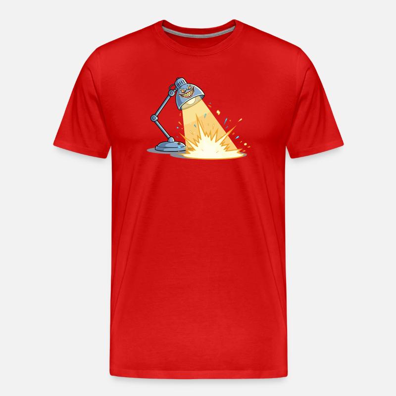 Schelmische Explosionslampe - Männer Premium Bio T-Shirt - Rot