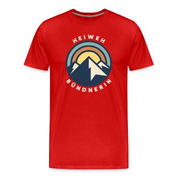 Heiweh des Grisons - T-shirt bio Premium Homme - rouge - Devant - Damien (186cm)