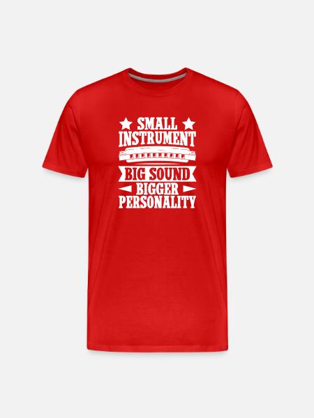 Harmonica Musican Small Instrument Big Sound - Men's Premium Organic T-Shirt - red