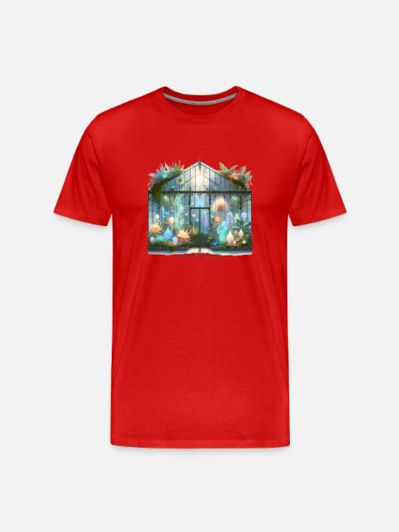 Serre Luminous Botanica - T-shirt bio Premium Homme - rouge