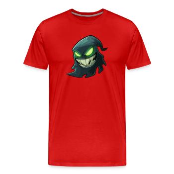 Fantôme, fantôme halloween, fantôme effrayant - T-shirt bio Premium Homme - rouge - Devant - Damien (186cm)