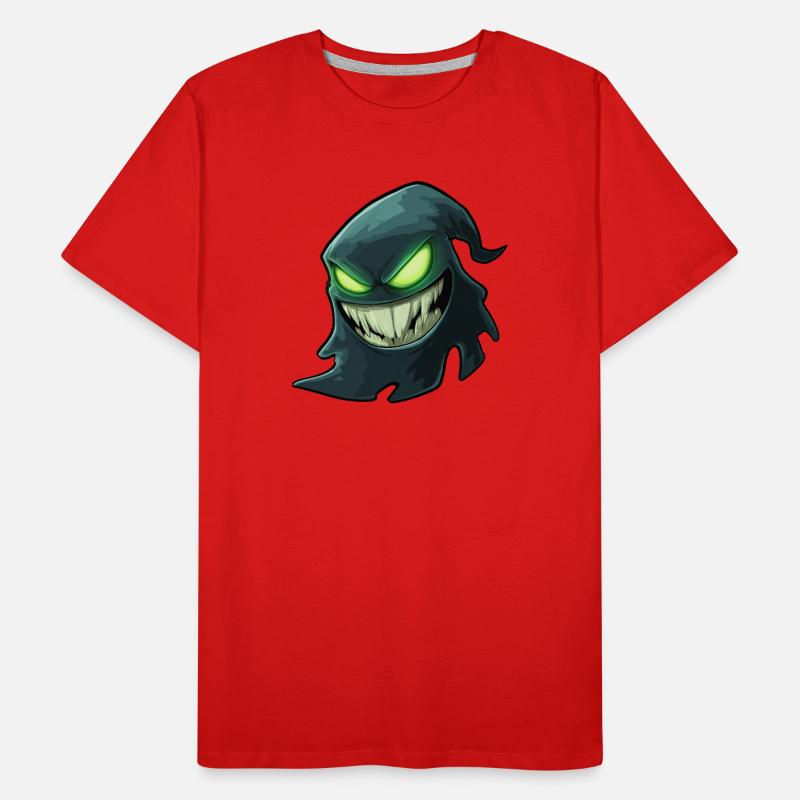 Ghost, Halloween Ghost, Scary Ghost Men's Premium Organic T-Shirt