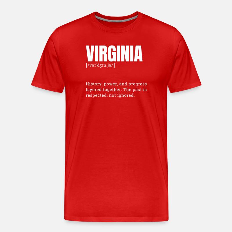 Virginie : Histoire, puissance et progrès - T-shirt bio Premium Homme - rouge