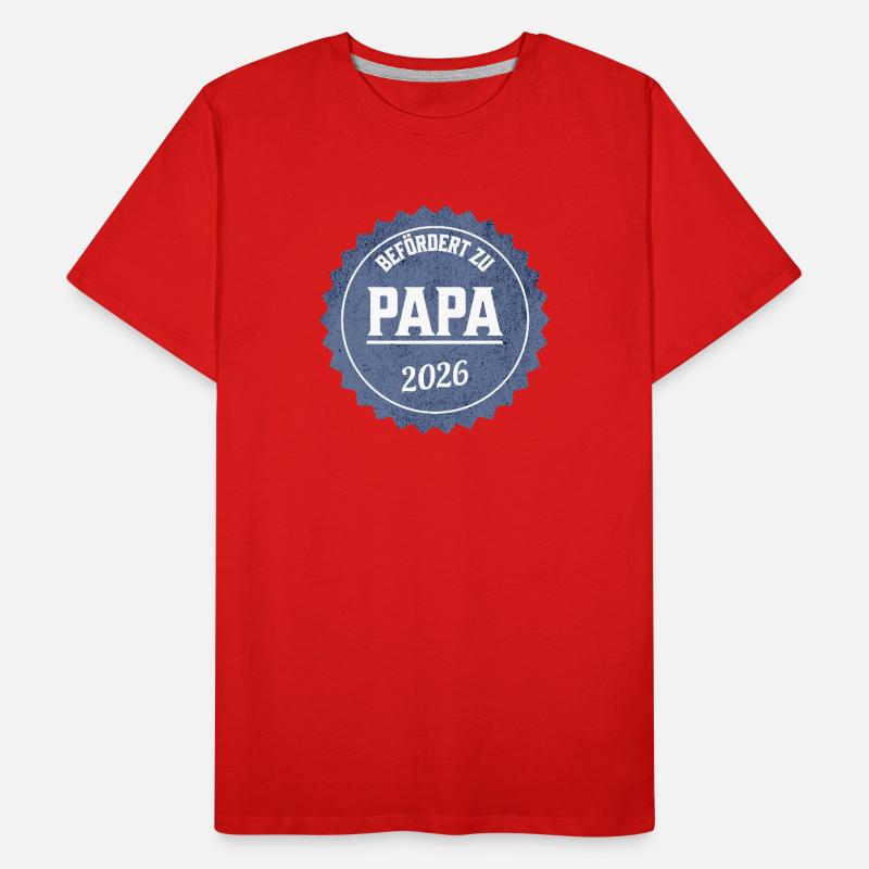 Papa 2026 Beförderung Männer Premium Bio T-Shirt