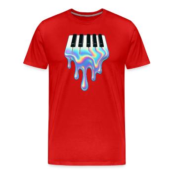 Liquid Piano: Musikalische Fusion - Männer Premium Bio T-Shirt - Rot - Vorne - Damien (186cm)